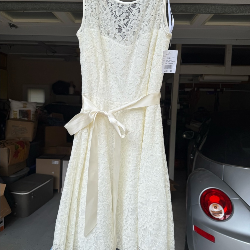 Elegant Cream Lace Dress